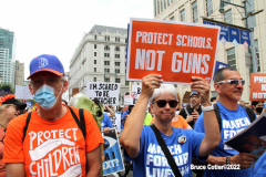 June 8,2022  NEW YORK  -   March for Our Lives Gun Control Rally.  
 Thousands  of marchers took to the streets in New York City In the wake of the unthinkable gun tragedies in Uvalde and Buffalo, supporters of gun reform are taking the fight back into the streets to demand lawmakers act to save lives.