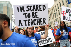 June 8,2022  NEW YORK  -   March for Our Lives Gun Control Rally.  
 Thousands  of marchers took to the streets in New York City In the wake of the unthinkable gun tragedies in Uvalde and Buffalo, supporters of gun reform are taking the fight back into the streets to demand lawmakers act to save lives.