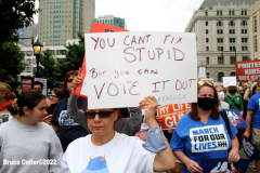 June 8,2022  NEW YORK  -   March for Our Lives Gun Control Rally.  
 Thousands  of marchers took to the streets in New York City In the wake of the unthinkable gun tragedies in Uvalde and Buffalo, supporters of gun reform are taking the fight back into the streets to demand lawmakers act to save lives.