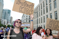 June 8,2022  NEW YORK  -   March for Our Lives Gun Control Rally.  
 Thousands  of marchers took to the streets in New York City In the wake of the unthinkable gun tragedies in Uvalde and Buffalo, supporters of gun reform are taking the fight back into the streets to demand lawmakers act to save lives.