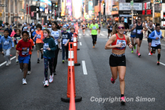 March 20, 2022: The 2022 United Airlines NYC Half Marathon is held in New York City. The course starts in Prospect Park in Brooklyn and ends in Central Park in Manhattan. The Rising New York Road Runner races in Times Square. (Photos by Jon Simon)