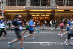 March 20, 2022: The 2022 United Airlines NYC Half Marathon is held in New York City. The course starts in Prospect Park in Brooklyn and ends in Central Park in Manhattan. The Rising New York Road Runner races in Times Square. (Photos by Jon Simon)