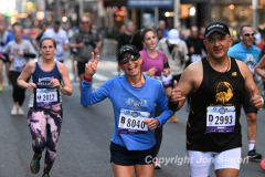 March 20, 2022: The 2022 United Airlines NYC Half Marathon is held in New York City. The course starts in Prospect Park in Brooklyn and ends in Central Park in Manhattan. The Rising New York Road Runner races in Times Square. (Photos by Jon Simon)