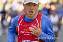 March 20, 2022: The 2022 United Airlines NYC Half Marathon is held in New York City. The course starts in Prospect Park in Brooklyn and ends in Central Park in Manhattan. The Rising New York Road Runner races in Times Square. (Photos by Jon Simon)