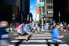 March 20, 2022: The 2022 United Airlines NYC Half Marathon is held in New York City. The course starts in Prospect Park in Brooklyn and ends in Central Park in Manhattan. The Rising New York Road Runner races in Times Square. (Photos by Jon Simon)