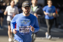 March 20, 2022: The 2022 United Airlines NYC Half Marathon is held in New York City. The course starts in Prospect Park in Brooklyn and ends in Central Park in Manhattan. The Rising New York Road Runner races in Times Square. (Photos by Jon Simon)