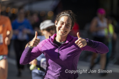 March 20, 2022: The 2022 United Airlines NYC Half Marathon is held in New York City. The course starts in Prospect Park in Brooklyn and ends in Central Park in Manhattan. The Rising New York Road Runner races in Times Square. (Photos by Jon Simon)