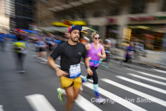 March 20, 2022: The 2022 United Airlines NYC Half Marathon is held in New York City. The course starts in Prospect Park in Brooklyn and ends in Central Park in Manhattan. The Rising New York Road Runner races in Times Square. (Photos by Jon Simon)