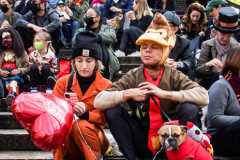 The 23rd Great PUPkin contest took place again after a year hiatus due to COVID. The biggest dog costume contest Fort Greene with over 80 contestants and hundreds of onlookers. While all were impressive, the winner this year was Howie and his Hot Dog Stand taking first place. (C) Bianca Otero. October 31, 2021. Brooklyn, New York