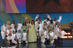 August, 5, 2022     NEW YORK  
The cast of the Broadway production, "Hamilton" performs in New York's Central Park for the Good Morning America Concert series. 
 Lara Spencer, Cecilia Vega and cast of Hamilton