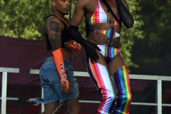 Billiam B performs at Harlem Pride as it returns to New York City for an all day event celebrating the LBGT community on June 25, 2022