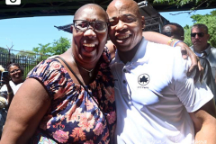 NYC Mayor Eric Adams at Harlem Pride as it returns to New York City for an all day event celebrating the LBGT community on June 25, 2022