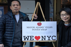 A native New Yorker and son of Chinese immigrants, Rupert Jee grew up being fascinated by
the food, slicing machines, and hot griddles of our city’s classic delis. In 1992, he was able to
pursue his passion for making sandwiches when he and his business partner May Chin took
ownership of Hello Deli on West 53rd Street.
In 1993, The Late Show with David Letterman was established at the Ed Sullivan Theater just
steps away from the deli. On September 23rd, 1993, Rupert Jee made his first appearance on a
segment called “Let’s Meet the Neighbors,” where a camera crew roamed the area for
interesting characters and Letterman asked questions remotely from behind the desk. While
introducing the segment, Letterman emphatically stated that “[Jee] is a very very nice man. Of
all the neighbors, there is no one more likeable in this area than Rupert.” The chemistry
between him and Letterman was undeniable, with the host throwing out some good-natured
ribbing and Jee responding with gratitude and sweetness. Jee quickly became a recognizable
fan favorite and local celebrity.
Over the course of The Late Show’s 22-year run, Jee continued to make several guest
appearances for different skits and segments. Through the years, he would also often lend the
Hello Deli space to The Late Show if they needed to host public competitions for various
segments. Many of the names of Hello Deli sandwiches are inspired by the show or other
celebrities, such as David Letterman, Paul Shaffer, and Regis Philbin. Other items on the menu
are named after Hello Deli’s regular customers, illustrating the strong roots the deli has locally.

For example, Mayor’s Office of Media and Entertainment Commissioner Anne del Castillo has a
sandwich, the ADC, named after her.
Aside from being featured on The Late Show with David Letterman, Jee has been featured in
numerous news segments and television spots, including NYC Media’s own Why I Love New
York in 25 Words. Visitors and locals alike continue to visit the Hello Deli today to try the custom
sandwiches and have the chance to meet Jee in person. Many visitors will ask Jee to pose for
photos with them or ask him to autograph Hello Deli/Late Show merchandise.