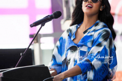 H.E.R. performs on the Today Show at Rockefeller Plaza on June 25, 2021 in New York City