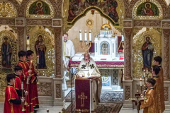 New York Governor KATHY HOCHUL and other dignitaries attended mass at St. George Ukrainian Catholic Church in the East Village, NYC, to show solidarity and support with Ukraine.  Gov. HOCHUL delivered a speech putting more emphasis on the importance of the prevention of New York State doing business with Russian entities. Wednesday, March 2, 2022. (C) Bianca Otero