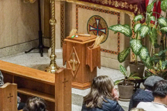 New York Governor KATHY HOCHUL and other dignitaries attended mass at St. George Ukrainian Catholic Church in the East Village, NYC, to show solidarity and support with Ukraine.  Gov. HOCHUL delivered a speech putting more emphasis on the importance of the prevention of New York State doing business with Russian entities. Wednesday, March 2, 2022. (C) Bianca Otero