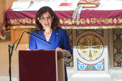 New York Governor KATHY HOCHUL and other dignitaries attended mass at St. George Ukrainian Catholic Church in the East Village, NYC, to show solidarity and support with Ukraine.  Gov. HOCHUL delivered a speech putting more emphasis on the importance of the prevention of New York State doing business with Russian entities. Wednesday, March 2, 2022. (C) Bianca Otero