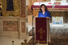 New York Governor KATHY HOCHUL and other dignitaries attended mass at St. George Ukrainian Catholic Church in the East Village, NYC, to show solidarity and support with Ukraine.  Gov. HOCHUL delivered a speech putting more emphasis on the importance of the prevention of New York State doing business with Russian entities. Wednesday, March 2, 2022. (C) Bianca Otero