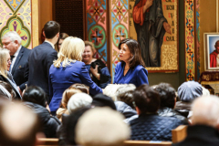 New York Governor KATHY HOCHUL and other dignitaries attended mass at St. George Ukrainian Catholic Church in the East Village, NYC, to show solidarity and support with Ukraine.  Gov. HOCHUL delivered a speech putting more emphasis on the importance of the prevention of New York State doing business with Russian entities. Wednesday, March 2, 2022. (C) Bianca Otero