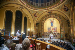 New York Governor KATHY HOCHUL and other dignitaries attended mass at St. George Ukrainian Catholic Church in the East Village, NYC, to show solidarity and support with Ukraine.  Gov. HOCHUL delivered a speech putting more emphasis on the importance of the prevention of New York State doing business with Russian entities. Wednesday, March 2, 2022. (C) Bianca Otero