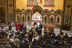 New York Governor KATHY HOCHUL and other dignitaries attended mass at St. George Ukrainian Catholic Church in the East Village, NYC, to show solidarity and support with Ukraine.  Gov. HOCHUL delivered a speech putting more emphasis on the importance of the prevention of New York State doing business with Russian entities. Wednesday, March 2, 2022. (C) Bianca Otero
