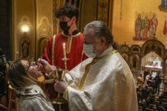 New York Governor KATHY HOCHUL and other dignitaries attended mass at St. George Ukrainian Catholic Church in the East Village, NYC, to show solidarity and support with Ukraine.  Gov. HOCHUL delivered a speech putting more emphasis on the importance of the prevention of New York State doing business with Russian entities. Wednesday, March 2, 2022. (C) Bianca Otero