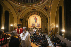 New York Governor KATHY HOCHUL and other dignitaries attended mass at St. George Ukrainian Catholic Church in the East Village, NYC, to show solidarity and support with Ukraine.  Gov. HOCHUL delivered a speech putting more emphasis on the importance of the prevention of New York State doing business with Russian entities. Wednesday, March 2, 2022. (C) Bianca Otero