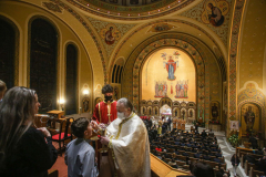 New York Governor KATHY HOCHUL and other dignitaries attended mass at St. George Ukrainian Catholic Church in the East Village, NYC, to show solidarity and support with Ukraine.  Gov. HOCHUL delivered a speech putting more emphasis on the importance of the prevention of New York State doing business with Russian entities. Wednesday, March 2, 2022. (C) Bianca Otero