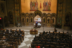 New York Governor KATHY HOCHUL and other dignitaries attended mass at St. George Ukrainian Catholic Church in the East Village, NYC, to show solidarity and support with Ukraine.  Gov. HOCHUL delivered a speech putting more emphasis on the importance of the prevention of New York State doing business with Russian entities. Wednesday, March 2, 2022. (C) Bianca Otero