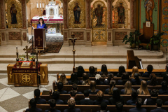 New York Governor KATHY HOCHUL and other dignitaries attended mass at St. George Ukrainian Catholic Church in the East Village, NYC, to show solidarity and support with Ukraine.  Gov. HOCHUL delivered a speech putting more emphasis on the importance of the prevention of New York State doing business with Russian entities. Wednesday, March 2, 2022. (C) Bianca Otero