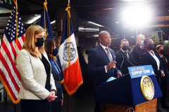 Governor Kathy Hochul and Mayor Eric Adams hold a press conference in the Fulton Street Station, New York, USA - 06 Jan 2022