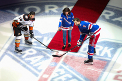 Hundreds came to see the New York Rangers play the Anaheim Ducks and NY Governor KATHY HOCHUL drop the ceremonial puck for Women’s Empowerment Night at Madison Square Garden, Manhattan, NYC. NY Rangers won 4-3 with Adam Fox scoring 55 seconds into over time. Tuesday, March 15, 2022. (C) Bianca Otero