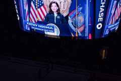 Hundreds came to see the New York Rangers play the Anaheim Ducks and NY Governor KATHY HOCHUL drop the ceremonial puck for Women’s Empowerment Night at Madison Square Garden, Manhattan, NYC. NY Rangers won 4-3 with Adam Fox scoring 55 seconds into over time. Tuesday, March 15, 2022. (C) Bianca Otero