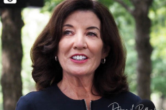 Kathy Hochul, Governor of New York, speaks during a news conference at the National September 11 Memorial & Museum in New York, U.S., on Wednesday, Sept. 8, 2021. This year marks the 20th anniversary of the attacks on the World Trade Center towers in New York.