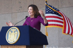 Governor Kathy Hochul at the special announcement naming Senator Benjamin as the Lieutenant Governor of New York in Harlem