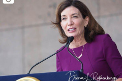 Governor Kathy Hochul at the special announcement naming Senator Benjamin as the Lieutenant Governor of New York in Harlem