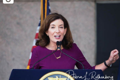 Governor Kathy Hochul at the special announcement naming Senator Benjamin as the Lieutenant Governor of New York in Harlem