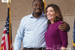 Senator Brian Benjamin and Governor Kathy Hochul at the special announcement naming Senator Benjamin as the Lieutenant Governor of New York in Harlem