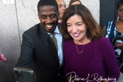 Governor Kathy Hochul at the special announcement naming Senator Benjamin as the Lieutenant Governor of New York in Harlem