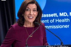 Governor Kathy Hochul updated New Yorkers on the state's progress combating COVID-19 during a press conference at her office in New York City on 02 Dec 2021