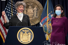 Department of Health Commissioner Dr. Mary Bassett and New York State Governor Kathy Hochul updated New Yorkers on the state's progress combating COVID-19 during a press conference at her office in New York City on 02 Dec 2021
