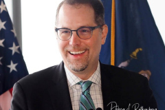 Manhattan Borough President Mark Levine speaks at the completion of the $700 million Taystee Lab Building, an 11-story, 350,000 square feet mixed-use development located in West Harlem's Manhattanville Factory District in New York City on 01 March 2022. The former Taystee Bakery site has been repurposed and reimagined as the Taystee Lab Building, a brand-new, Class-A, LEED-certified life sciences building.
