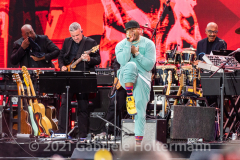 Hip Hop legend LL Cool J performs for the crowd attending the "We Love NYC Homecoming Concert" on the Great Lawn in Central Park.(Photo by Gabriele Holtermann)