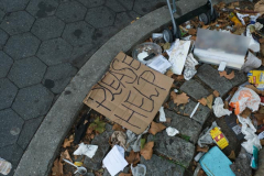 August 2  2022. Homeless sweep Chinatown, Corner of Canal and Forsyth Street.  Yunghi Kim/ Contact Press Images.