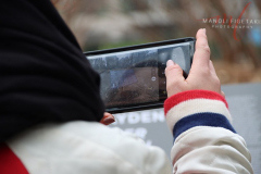 A women capturing the “Brier Patch” at a different eye that is located in Madison Square Park, New York City on 27 Jan 2022.