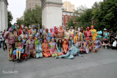 New York 8th annual Body Painting Day.cover 50 artists and models came out to showcase there talent and paint living canvasses after the painting portion of the event they all walked down 5th ave to Washington Square park to pose for photographs and then boarded a Double Decker bus to Bushwick Brooklyn to celebrate.