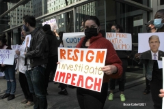 New York- Rally held in front of  New York Governor Andrew Cuomo's office in Manhattan 
for him to resign or for his impeachment due to the complaints of 8 female employees.