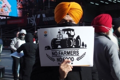 New York,  Punjab Indian Farmer protest held in Times Square. New York Punjab's are  holding a protestnin solidarity with farmers of Punjab,Haryana and other states , they are in opposition of three agricultural bills passed by the Indian government.