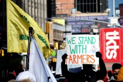 New York,  Punjab Indian Farmer protest held in Times Square. New York Punjab's are  holding a protestnin solidarity with farmers of Punjab,Haryana and other states , they are in opposition of three agricultural bills passed by the Indian government.