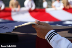 May 30 2022  NEW YORK  - Intrepid Air and Space Museum Memorial Day wreath ceremony commemorating  military personnel past and present.